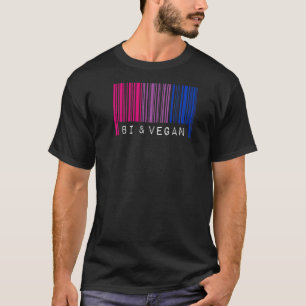Bisexual Barcode Pride Bi And Vegan Queer Aestheti T-Shirt