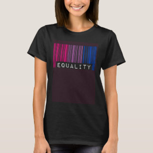 Bisexual Barcode Pride Equality Queer Aesthetic LG T-Shirt