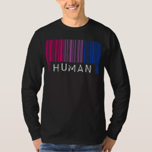 Bisexual Barcode Pride Human Queer Aesthetic LGBTQ T-Shirt