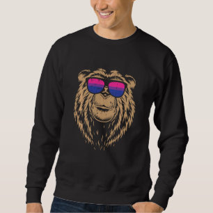 Bisexual Bear Lgbt Q Pride Cool Sunglasses Proud A Sweatshirt