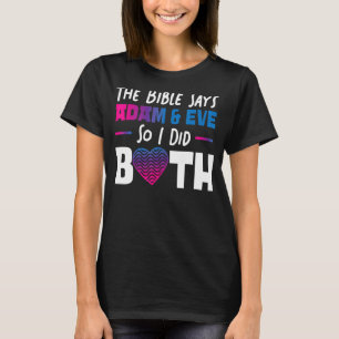 Bisexual Bi Pride Flag Bible The Bible Says Adam & T-Shirt