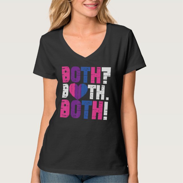 Bisexual Bi Pride Flag Both Both  Both  T-Shirt (Front)