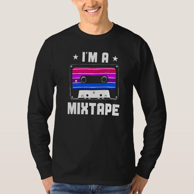 Bisexual Bi Pride Flag Cassette Tape I'm A Mixtape T-Shirt (Front)