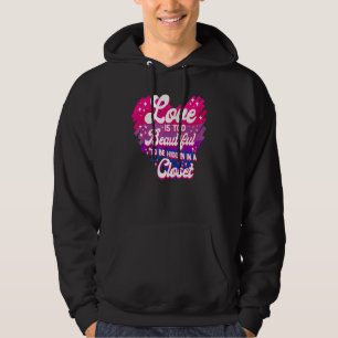 Bisexual Bi Pride Flag Love Is Too Beautiful To Be Hoodie