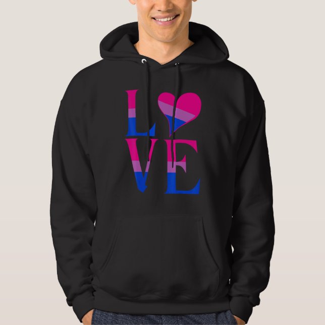 Bisexual Bi Pride Flag Love Support Men Women Boys Hoodie (Front)