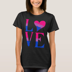 Bisexual Bi Pride Flag Love Support Men Women Boys T-Shirt