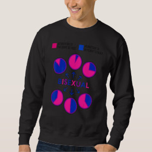Bisexual Bi Pride Flag Pie Chart Attraction To The Sweatshirt