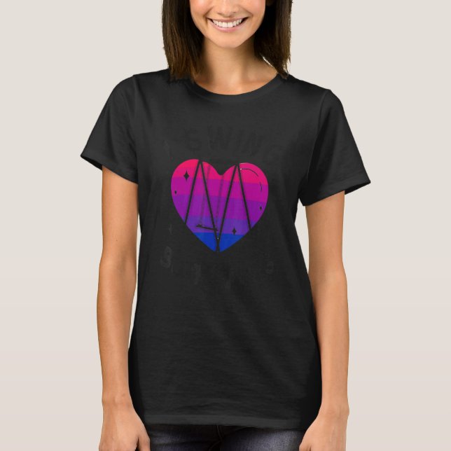 Bisexual Bi Pride Flag Pun Swing I Swing Both Ways T-Shirt (Front)