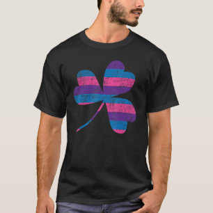 Bisexual Bi Pride Flag Shamrock St Patricks Day 1 T-Shirt