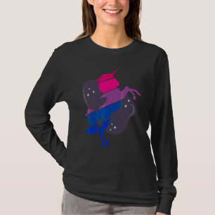 Bisexual Bi Pride Flag Unicorn T-Shirt