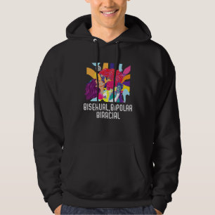 Bisexual Bipolar Biracial Rainbow Pride Bisexualit Hoodie