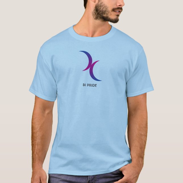 Bisexual Crescent Moons Customisable Tee (Front)