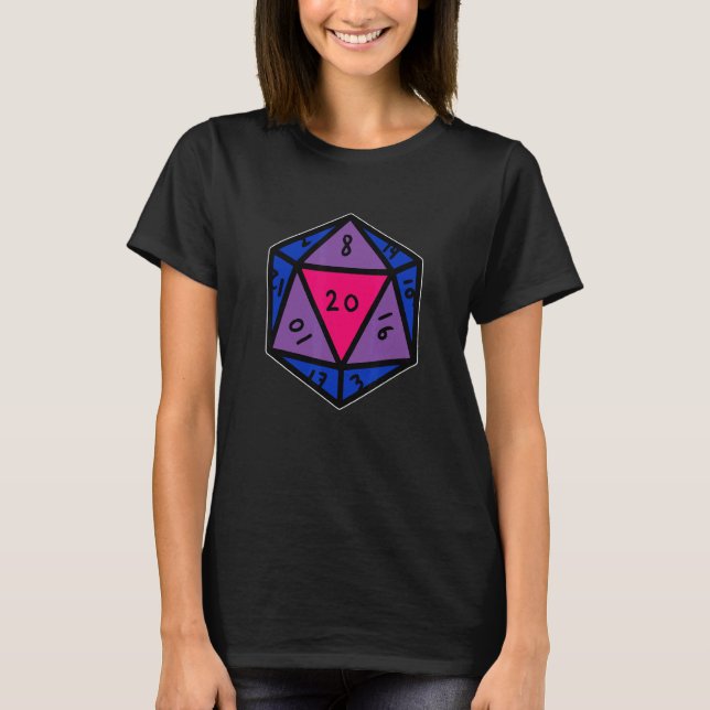 Bisexual D 20 Dice Bisexual Pride Lgbt T-Shirt (Front)
