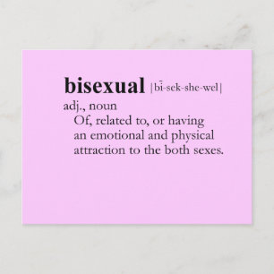 BISEXUAL (definition) Postcard