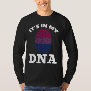 Bisexual Dna Bi Pride Fingerprint Equality Lgbtq B T-Shirt