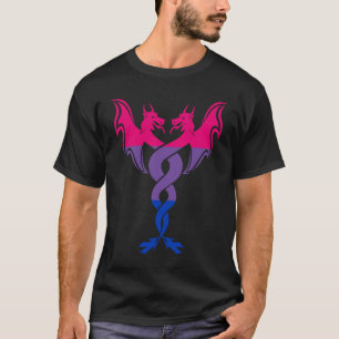 Bisexual Dragon Couple Bi Pride Bisexual Flag Bise T-Shirt