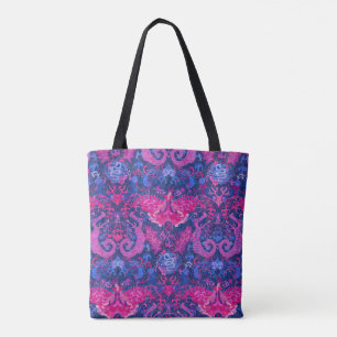 Bisexual Dragon Damask - Bi Pride Flag Colours Tote Bag