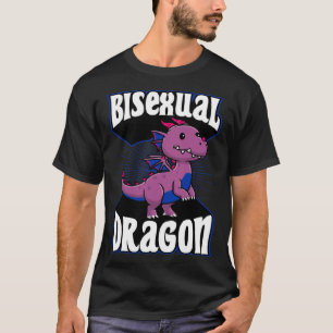 Bisexual Dragon LGBTQ Mythical Bisexual Pride Flag T-Shirt