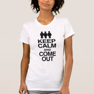 Bisexual Female Coming Out -Keep Calm and Come Out T-Shirt