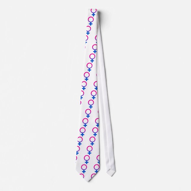 Bisexual Female Pride Symbol Tie (Front)