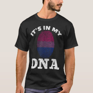 Bisexual Fingerprint Its In My Dna Bi Pride Lgbt B T-Shirt