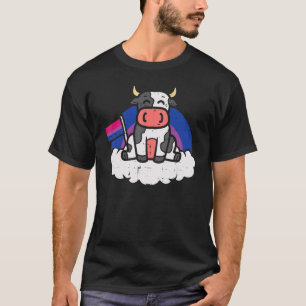 Bisexual Flag Cow Lgbt Bi Pride Stuff Farmer Anima T-Shirt