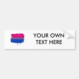 BISEXUAL FLAG DRIPPING BUMPER STICKER