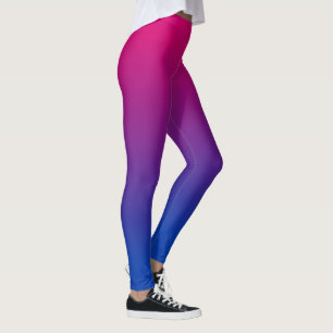 Bisexual flag gradient leggings