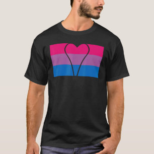 Bisexual Flag Heart Bisexuality Lgbt Bi Heart Prid T-Shirt