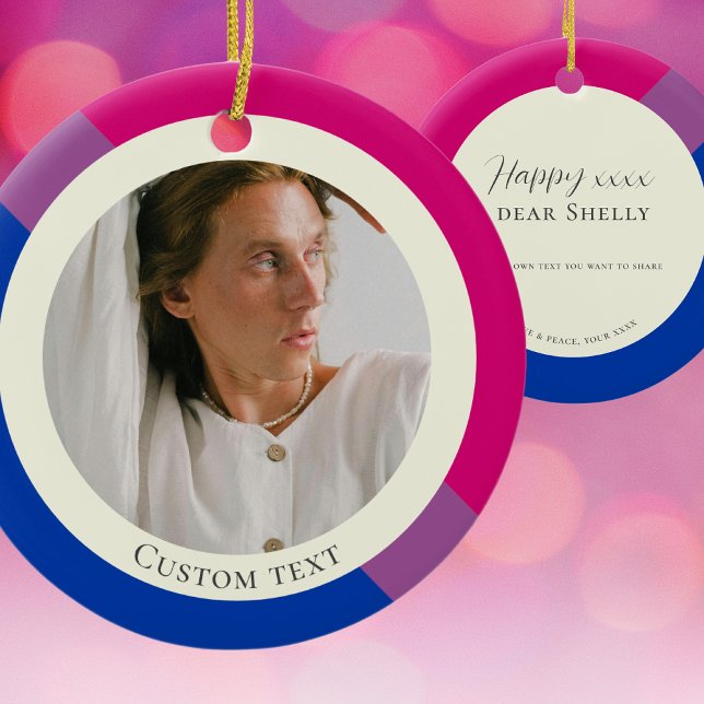 Bisexual flag pride celebration gift Ornament (Creator Uploaded)
