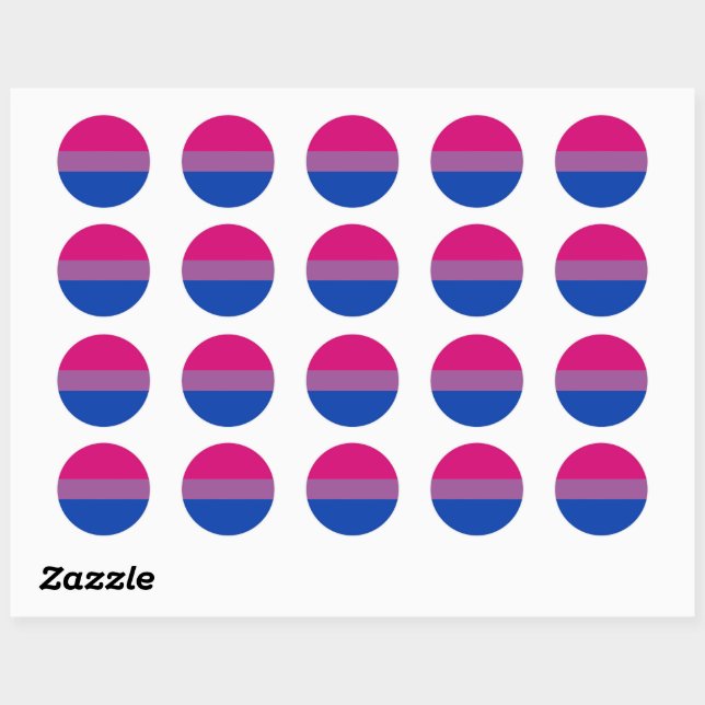 Bisexual Flag sticker, Pride community /gender Classic Round Sticker (Sheet)
