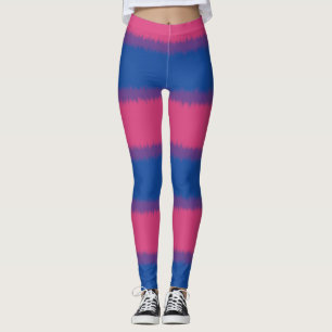 Bisexual Flag Wide Stripe Leggings