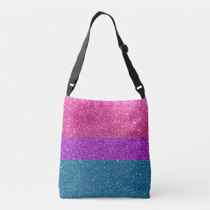 Bisexual Gay Pride Flag Glitter Stripes LGBTQ Love Crossbody Bag