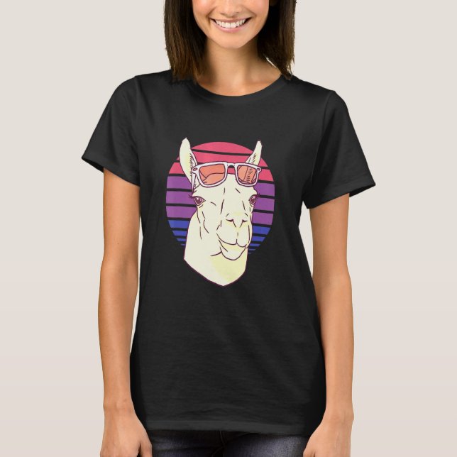 Bisexual Gay Pride Llama Lgbt Sunglasses T-Shirt (Front)