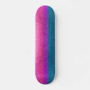 Bisexual Gay Pride Pink Purple Blue Glitter LGBTQ Skateboard