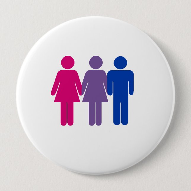 Bisexual Girl 10 Cm Round Badge (Front)