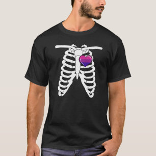 Bisexual Halloween Pride Skeleton Lgbtq Bi Hallow T-Shirt
