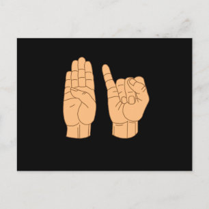 BISEXUAL in American Sign Language Postcard