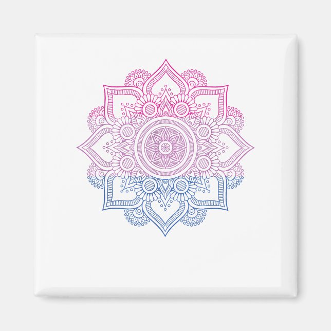 Bisexual LGBT Mandala Bi Pride Bisexuality LGBT Su Magnet (Front)