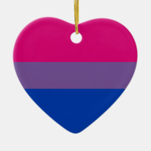 Bisexual LGBT Pride Rainbow Flag Ceramic Tree Decoration
