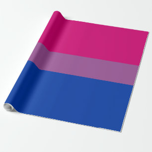 Bisexual LGBTQ Pride Flag Striped Pattern Pink Wrapping Paper
