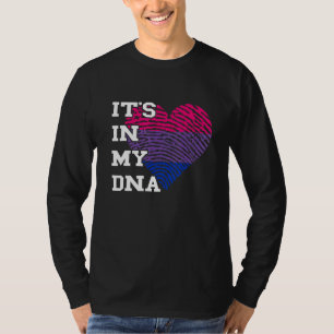 Bisexual LGBTQ Thumb Heart My DNA Bisexual Flag Bi T-Shirt