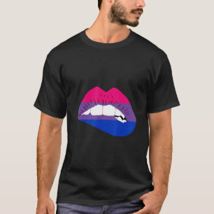 Bisexual Lips Bi Pride Bisexual Flag LGBTQ Bisexua T-Shirt