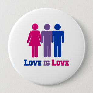 Bisexual Love is Love - 10 Cm Round Badge