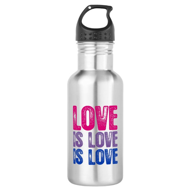 Bisexual Love is Love is Love 532 Ml Water Bottle (Front)