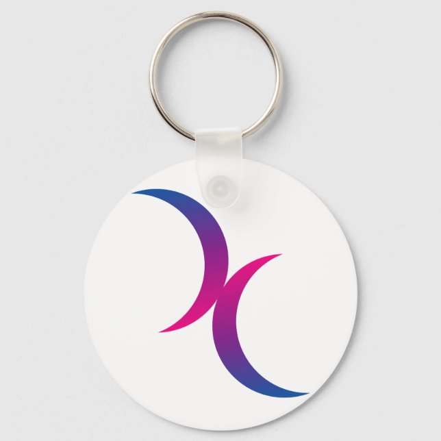 Bisexual moon key ring (Front)