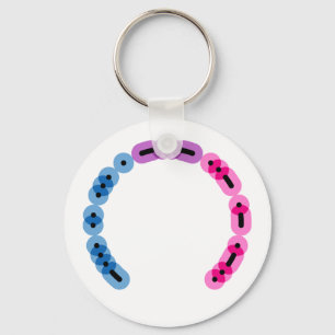Bisexual Morse Code Arc Keychain