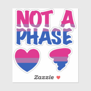 Bisexual Not Phase Heart Custom-Cut Vinyl Sticker