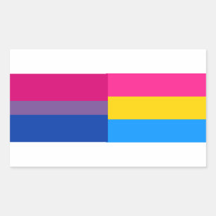 Bisexual/pansexual flag stickers