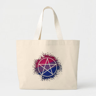 Bisexual Pentacle Large Tote Bag